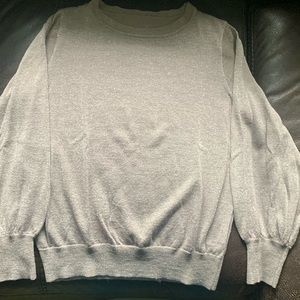 Tan sparkly crew neck lightweight sweater size large